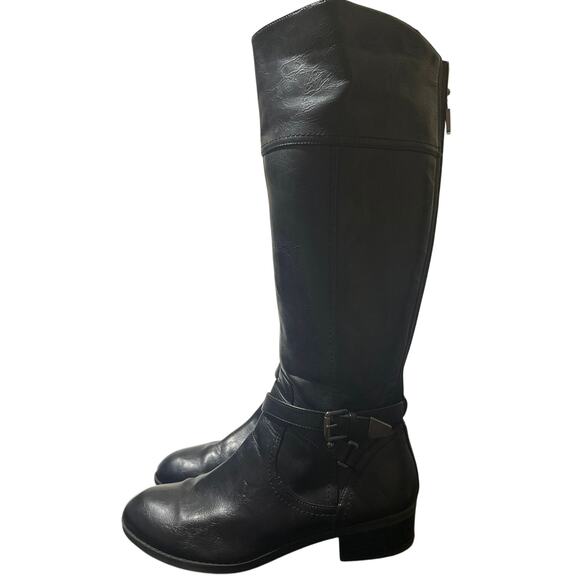 Coach & Four Black Leather Riding Boots. size 10 very nice boots! Full zip - Picture 2 of 14